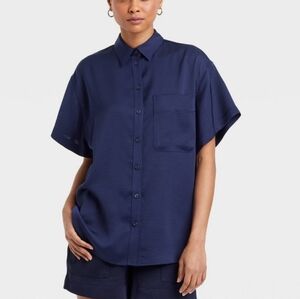 A New Day Navy Button-Down Shirt
